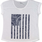 Style & Co Women's Tropical Flag Graphic T-Shirt White Size Small