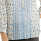 Lucky Brand Women's Megan Floral Popover Shirt  White Size X-Small