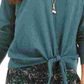 Style & Co Women's Tie Front Sweater Green Size Medium