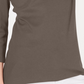 Karen Scott Women's Cotton 3/4 Sleeve Top  Brown Size Small