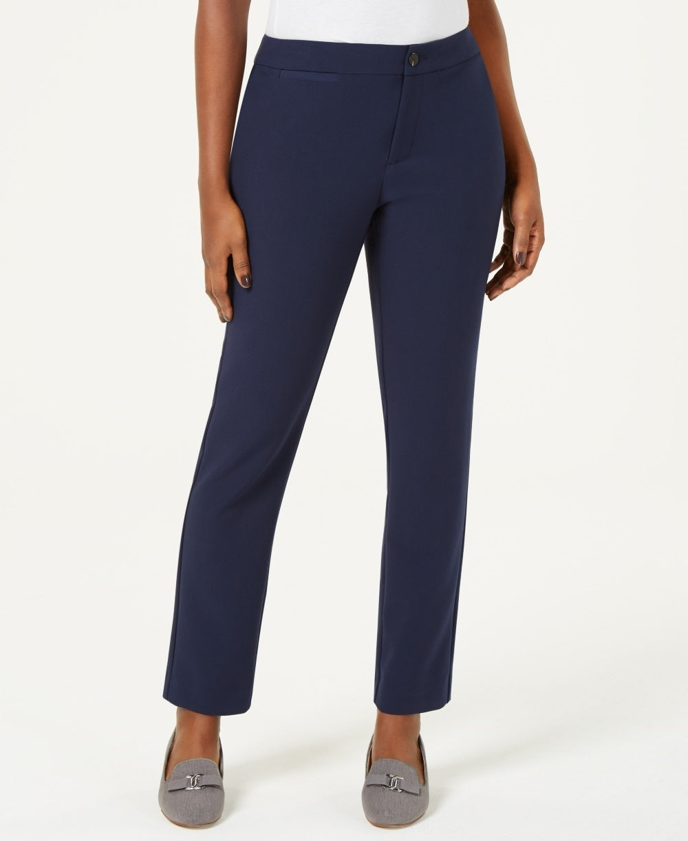 Charter Club Women's Newport Straight Leg Pants  Blue Size 12