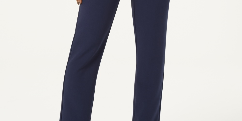 Charter Club Women's Newport Straight Leg Pants  Blue Size 12