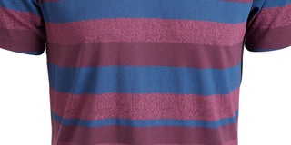 American Rag Men's Striped V Neck T-Shirt Wine Multi Size Medium