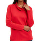 Karen Scott Women's Heather Long Sleeve Turtle Neck Blouse Top Red Size Petite Large