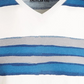 American Rag Men's V Neck Watermark Striped T-Shirt White Size Large