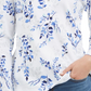Karen Scott Women's Printed Henley Top Blue Size X-Small