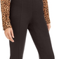 INC International Concepts Women's High Waist Curvy Fit Bootcut Ponte Pants Brown Size 6