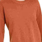 Bar III Women's Long Sleeve Jewel Neck Top Brown Size Small