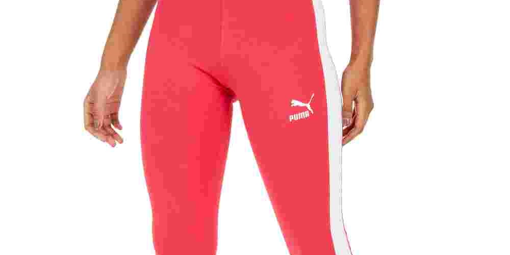 Puma Women's T7 Archive Leggings Pink Size X-Small