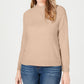 Karen Scott Womens Long Sleeve Crew Neck Top Brown Size Petite Large