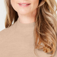 Karen Scott Womens Long Sleeve Crew Neck Top Brown Size Petite Large