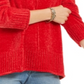 Style & Co Women's Chenille Sweater Red Polish Size Petite L