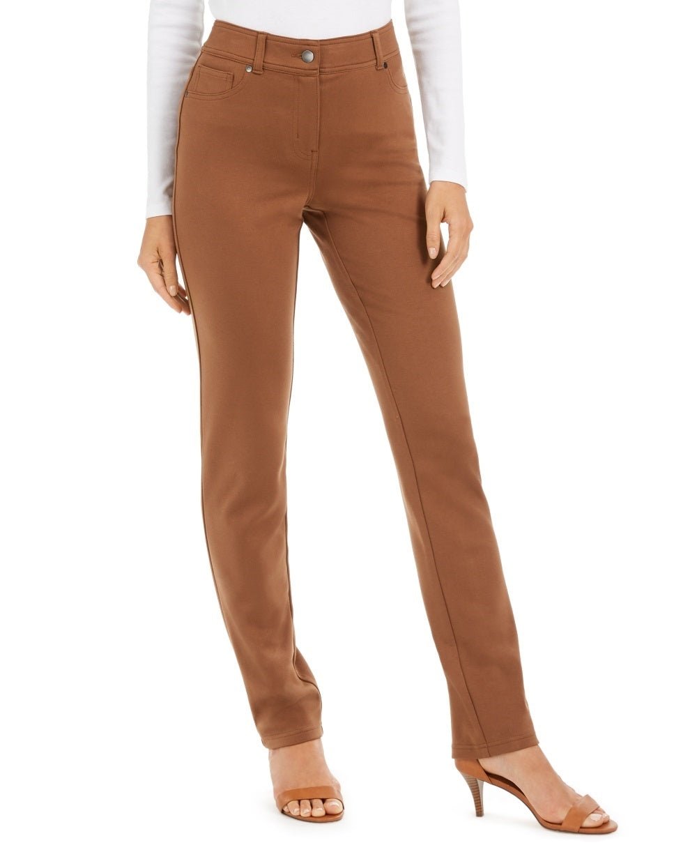 Style & Co Women's Slim Pants Brown Size 6