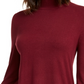 Alfani Women's Faux Fur Cuff Mock Neck Sweater Red Size XX-Large