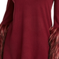 Alfani Women's Faux Fur Cuff Mock Neck Sweater Red Size XX-Large