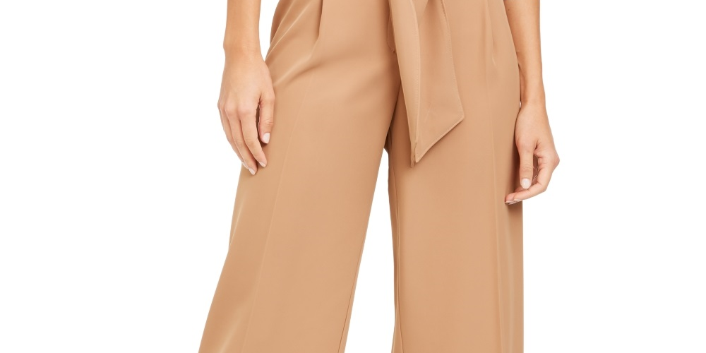 Alfani Women's Tummy Control Culotte Pants Brown Size 12