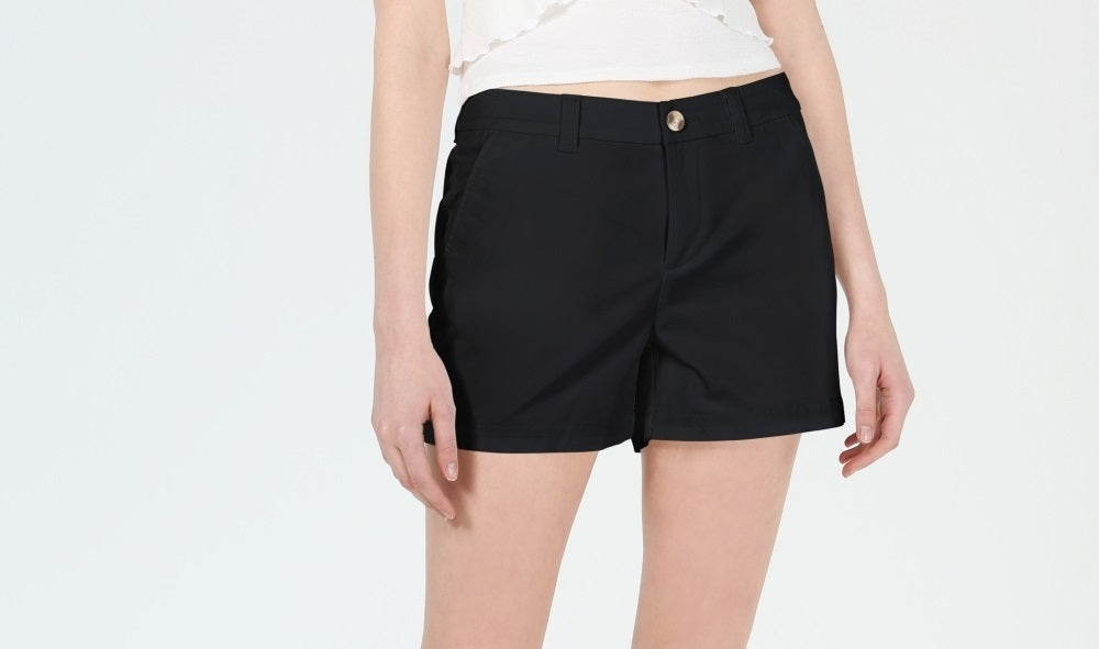 Maison Jules Women's Flat Front Chino Shorts Black Size 4