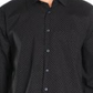 Alfani Men's Dress Shirt Black Large Regular Fit - All Black Size 16-16 1/2