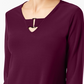 Alfani Women's Buckle Detail Tunic Red Size Petite Medium