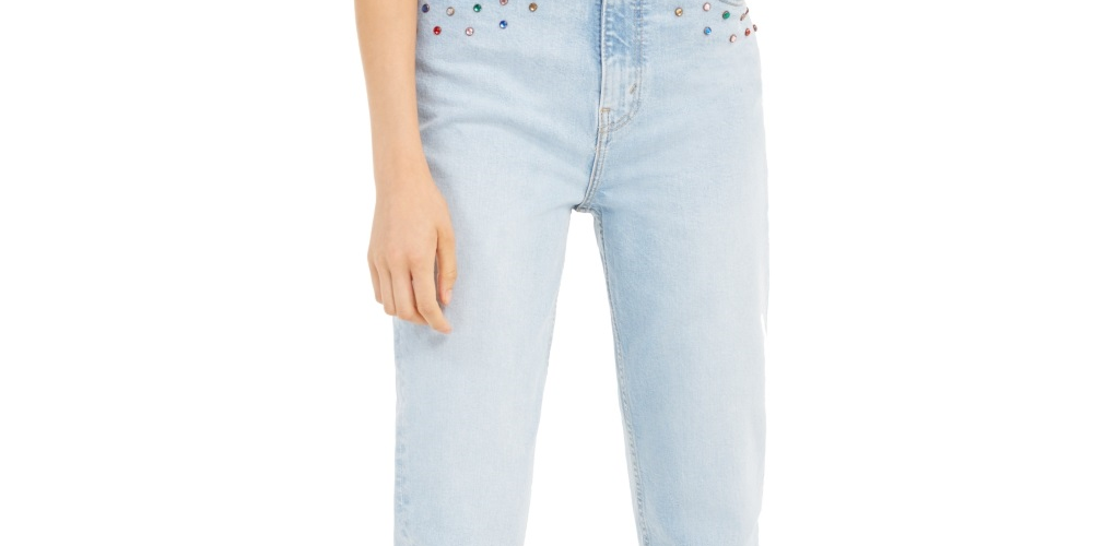 Levi's Women's Embellished High Waisted Ankle Jeans Blue Size 30
