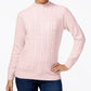 Karen Scott Women's Petite Cable-Knit Sweater  Pink Size Petite Small