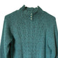 Karen Scott Women's Petite Mock-Neck Cable-Knit Sweater Green Size Petite Large