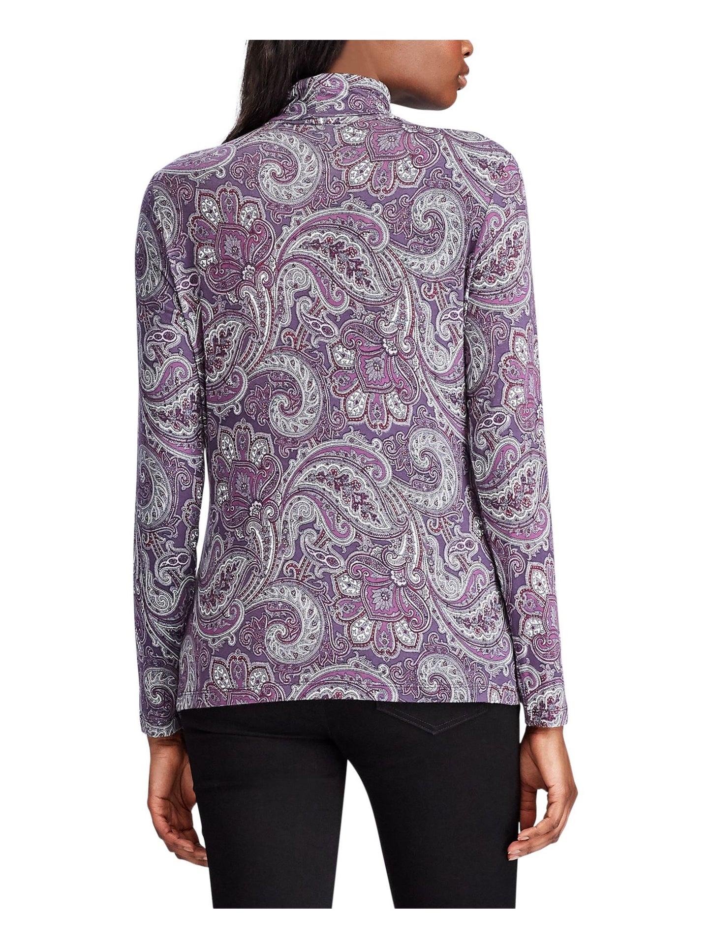 Ralph Lauren Women's Long Sleeve Blouse Top Purple Size Large