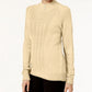 Karen Scott Women's Petite Cable-Knit Sweater  Yellow Size Petite X-Large