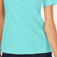 Karen Scott Women's Short Sleeve Henley Top  Blue Size Medium