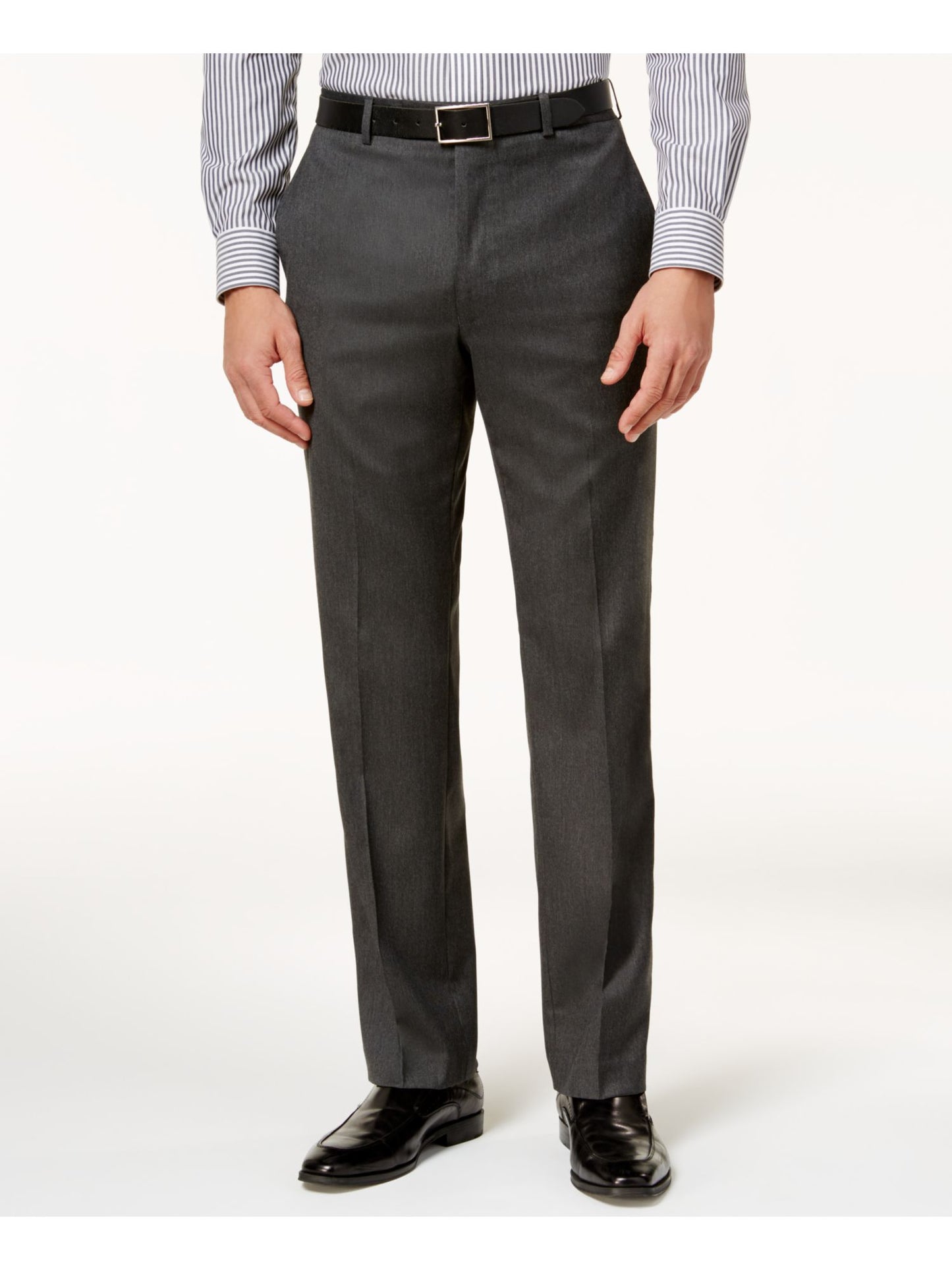 Ralph Lauren Men's Classic Fit UltraFlex Stretch Solid Dress Pants Gray Size 40X32