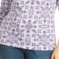 Karen Scott Women's Tile Print Top Purple Size Medium
