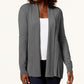 Karen Scott Women's Shawl-Collar Cardigan  Charcoal Size Small