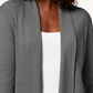 Karen Scott Women's Shawl-Collar Cardigan  Charcoal Size Small