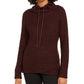 Ideology Women's Cowl-Neck Tulip-Hem Top Wine Size Large