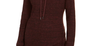 Ideology Women's Cowl-Neck Tulip-Hem Top Wine Size Large