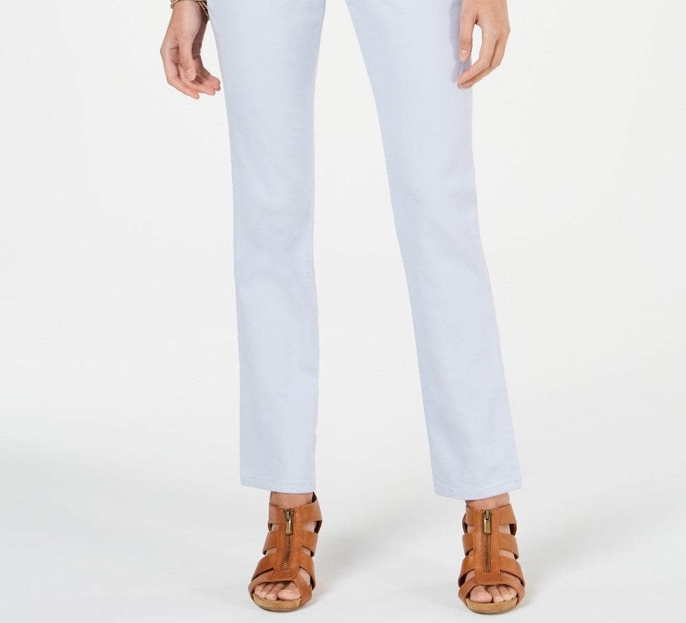 Style & Co Women's Tummy-Control Straight-Leg Jeans Blue Size 6