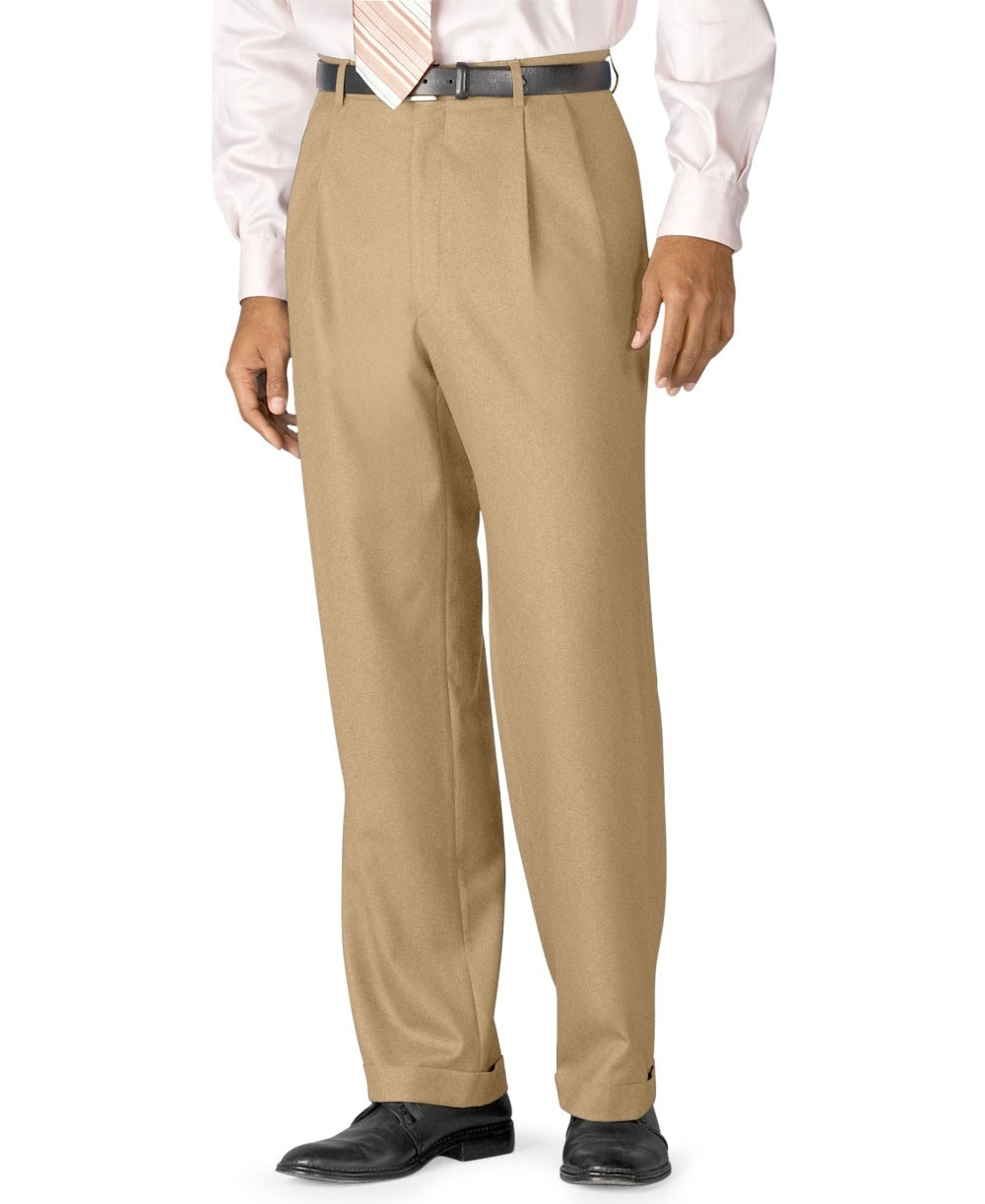 Ralph Lauren Men's Wool Cuffed Dress Pants Beige Size 40X30