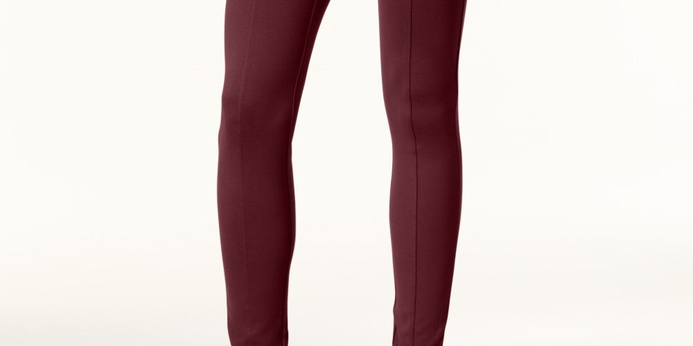 Style & Co Women's Petite Seam-Front Ponte-Knit Leggings Purple Petite Medium