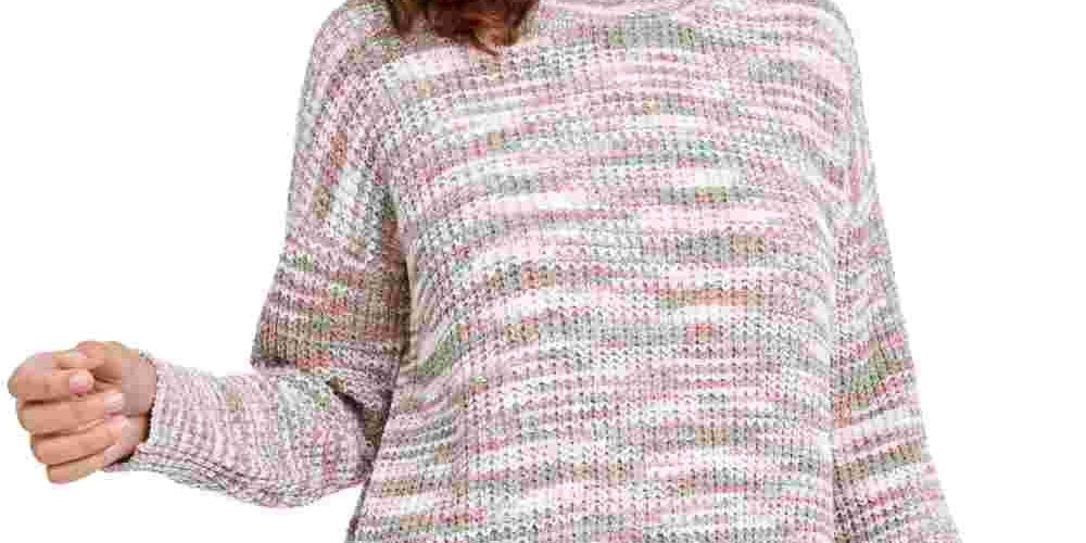 Hippie Rose Women's Green Printed Long Sleeve Turtle Neck Blouse Sweater Green Multi Size X-Large