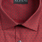 Alfani Men's Slim Fit Performance Stretch Geo Print Dress Shirt Red Size Medium