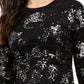 Alfani Women's Embellished Eyelash Sweater  Black Size Large