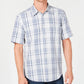 Quiksilver Men's Snap Jam Plaid Shirt Gray Size Medium