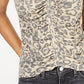 Ultra Flirt Juniors' Cinched-Front Waffle-Knit Top Beige Size Medium