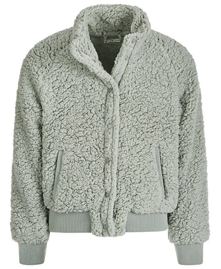 Jou Jou Big Girl's Fleece Snap Jacket Green Size Small