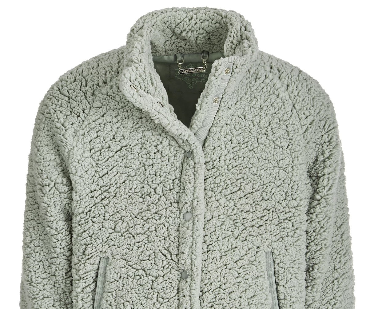 Jou Jou Big Girl's Fleece Snap Jacket Green Size Small