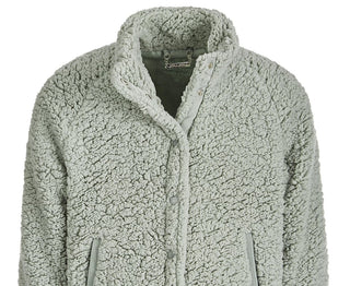 Jou Jou Big Girl's Fleece Snap Jacket Green Size Small