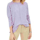 Style & Co Women's Long Sleeve Crew Neck Blouse Sweater Purple Size X-Large