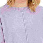 Style & Co Women's Long Sleeve Crew Neck Blouse Sweater Purple Size X-Large