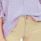 Style & Co Women's Long Sleeve Crew Neck Blouse Sweater Purple Size X-Large