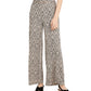 Ny Collection Women's Petite Hardware-Trim Printed Pants Beigekhaki Size Petite Medium